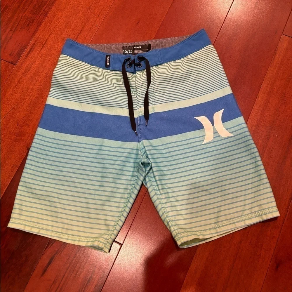 Hurley Boys Striped Gradient Board Shorts Swim Trunks